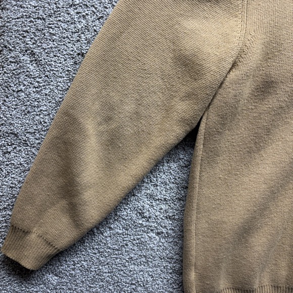 Paul Fredrick Double Breasted Cardigan Knit Men's XXL Tan Merino Wool Grandpa - Picture 15 of 16